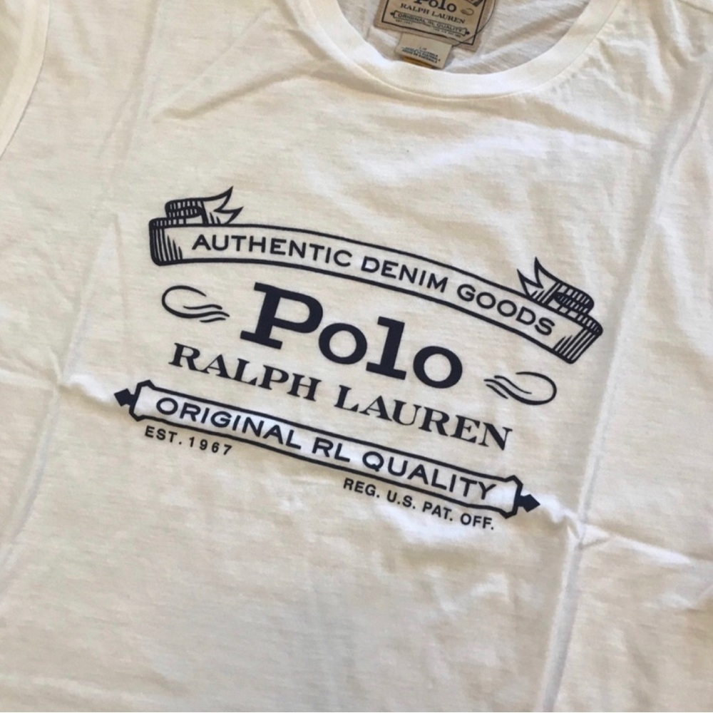Polo Ralph Lauren Authentic Denim Goods Logo Tee Shirt